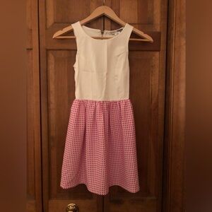 Necessary Objects Girls Sz XS Cute Easter Dress Pink & White Checkered Dress